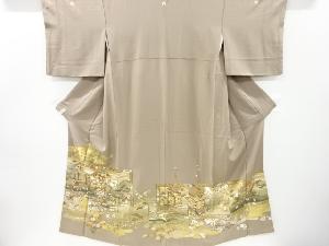 リサイクル　蘇州刺繍祇園祭模様五つ紋色留袖(比翼付き)